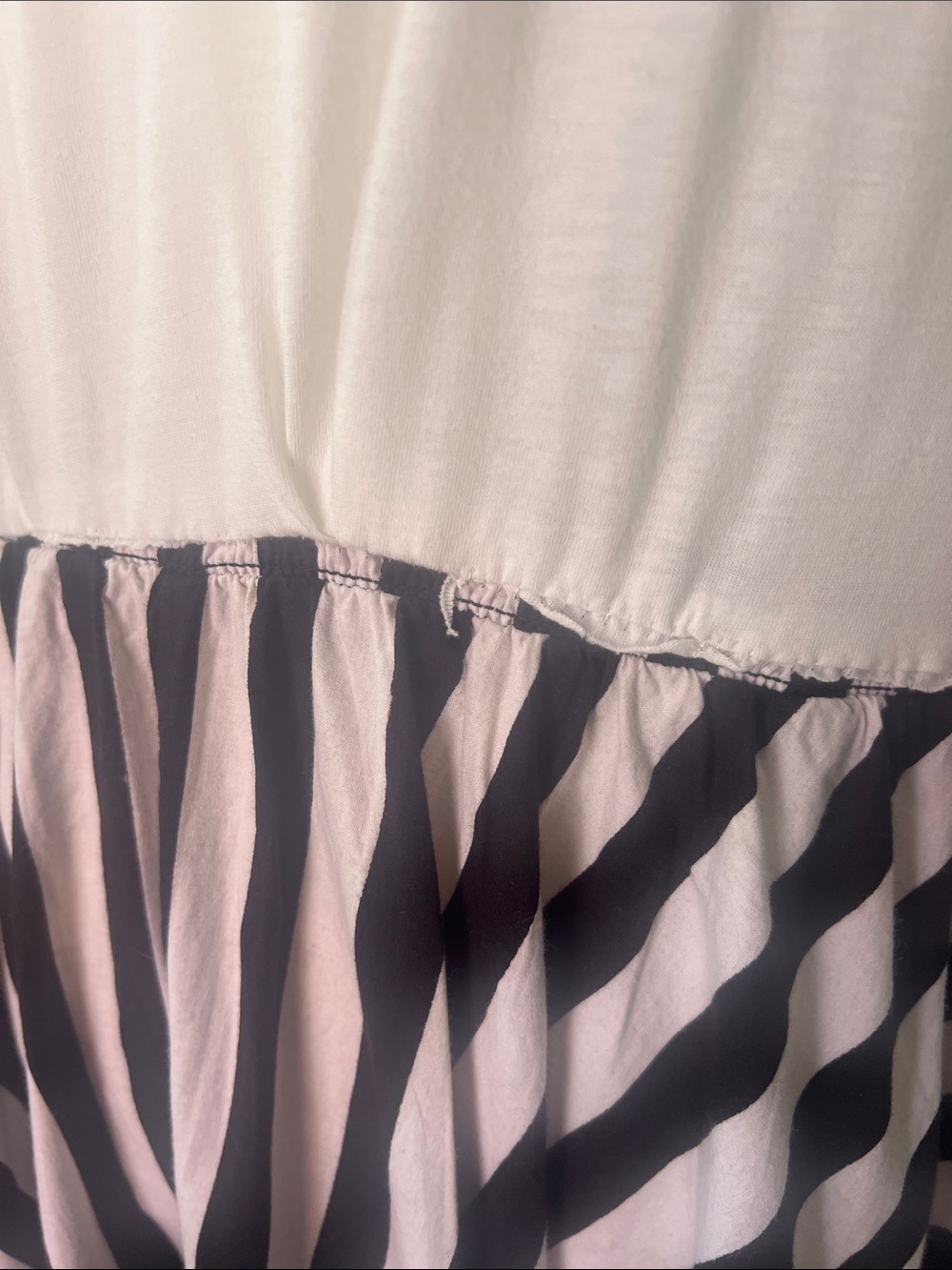 Guns N Roses Concert Tee Black & White Striped Maxi Dress OOAK - Picture 6 of 7